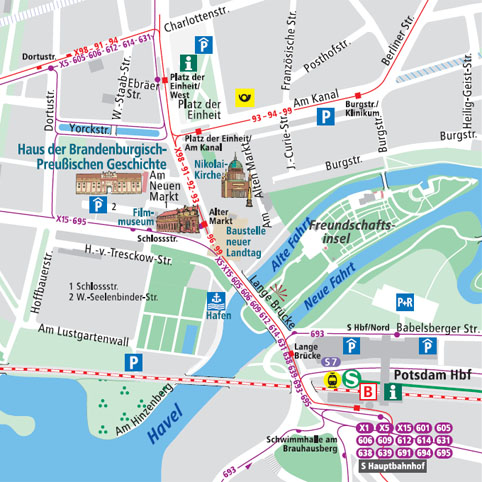 Potsdam tourist map
