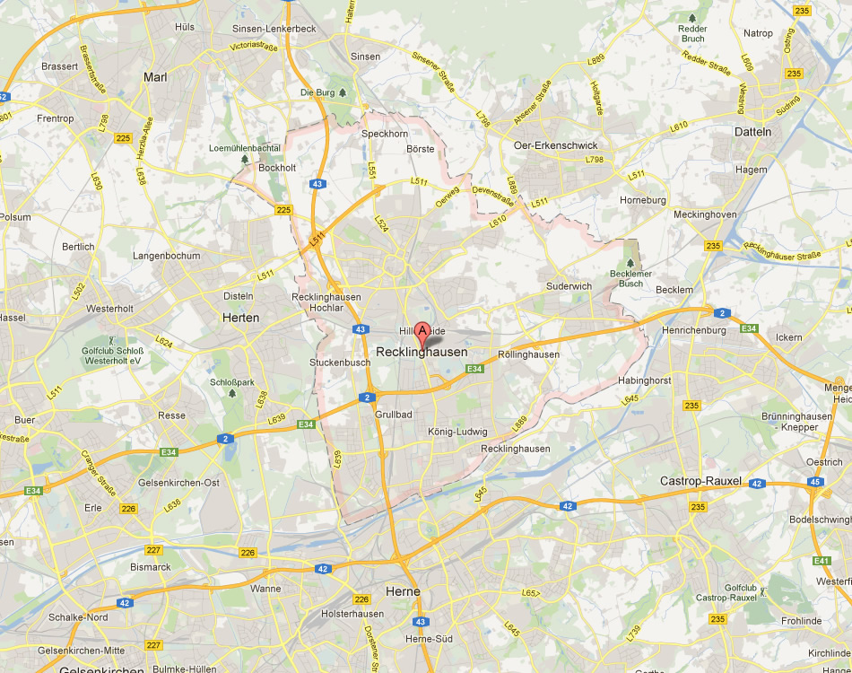 map of Recklinghausen