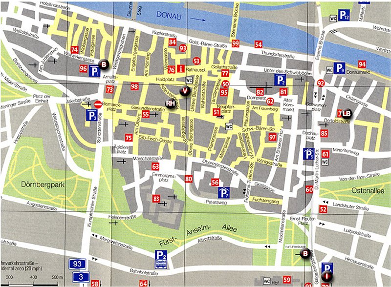 tourist map regensburg