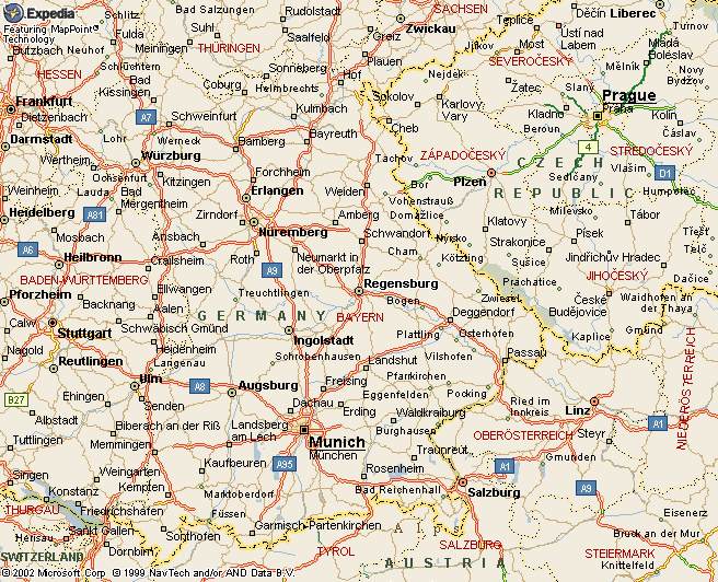 Regensburg regions map