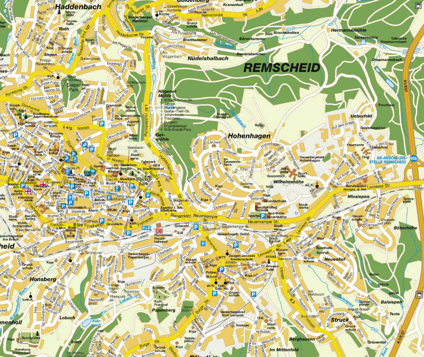 Remscheid map