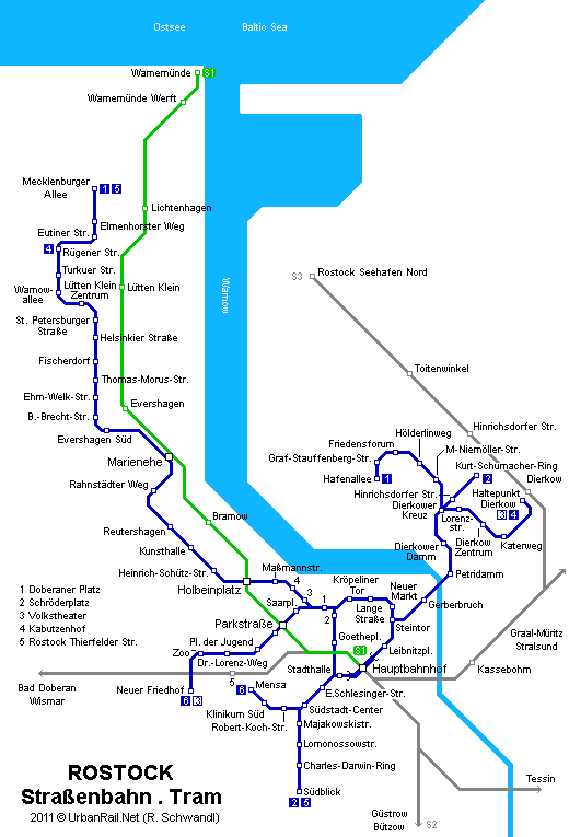 rostock metro map