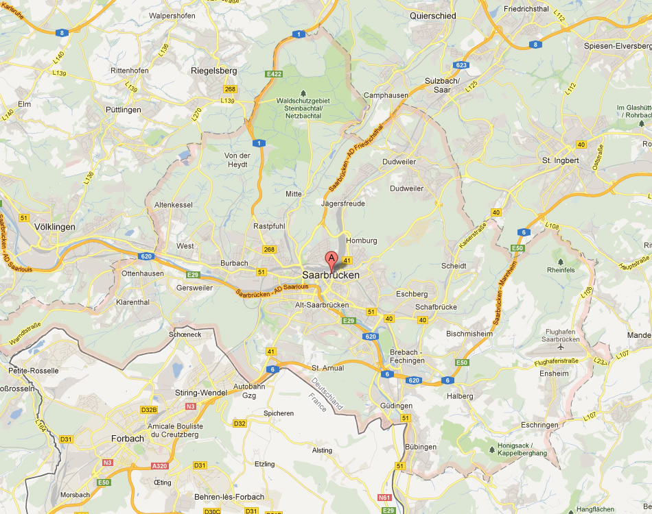 map of Saarbrucken