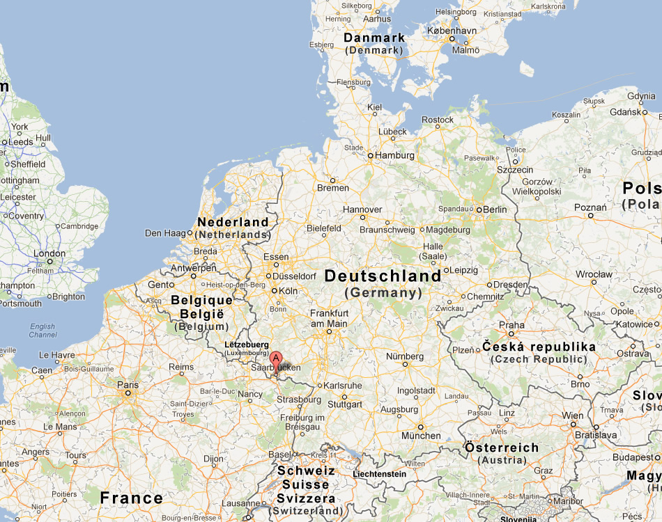 map of Saarbrucken germany