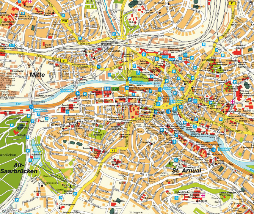 Saarbrucken map