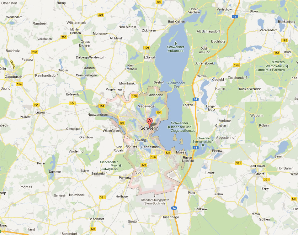 map of Schwerin