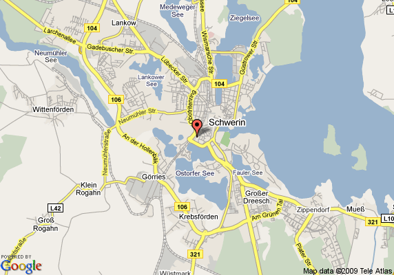 Schwerin hotels map