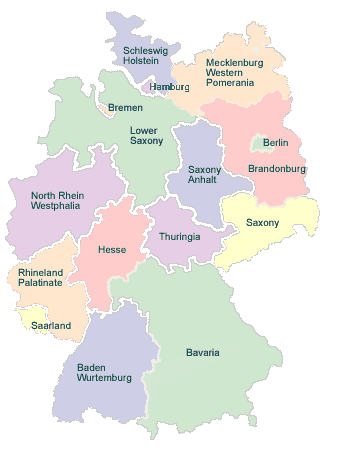 State Map of Germany