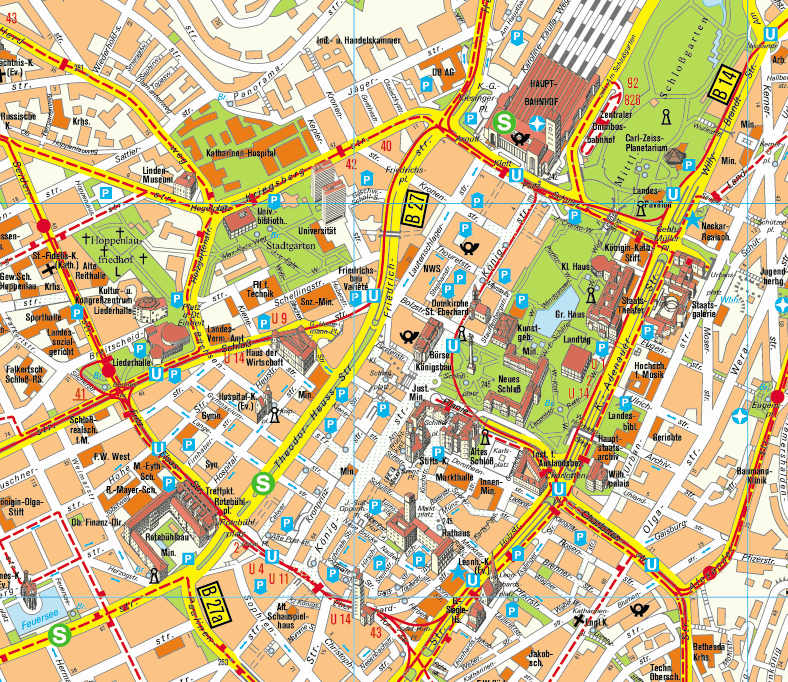 stuttgart tourist map