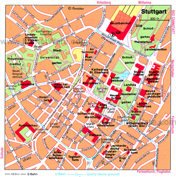 Stuttgart downtown map