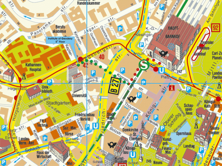 stuttgart tourist map