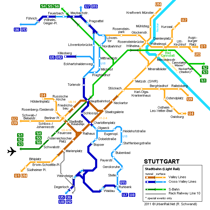 Stuttgart metro map