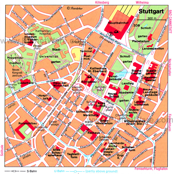 Stuttgart downtown map