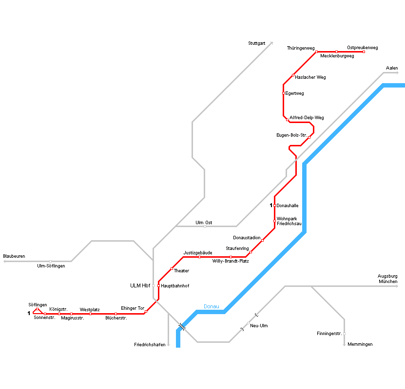 ulm metro map