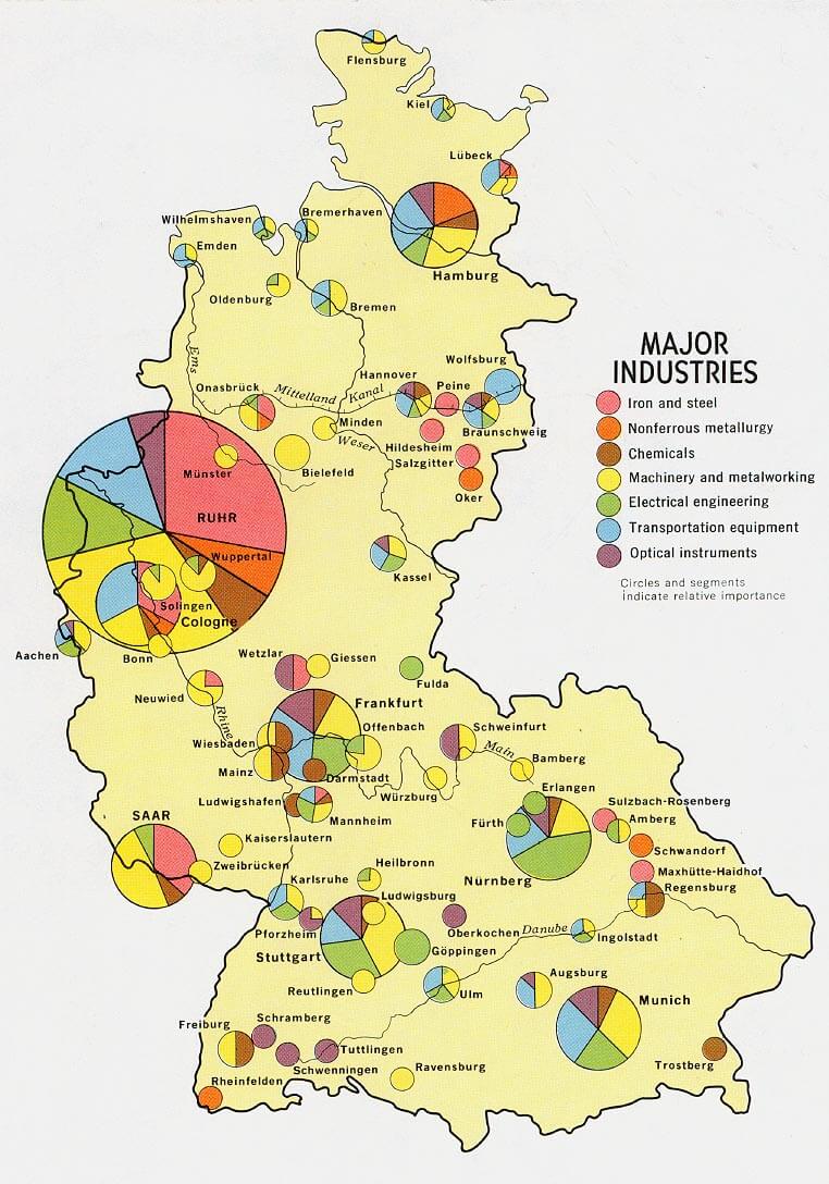 West Germany Industrial Map