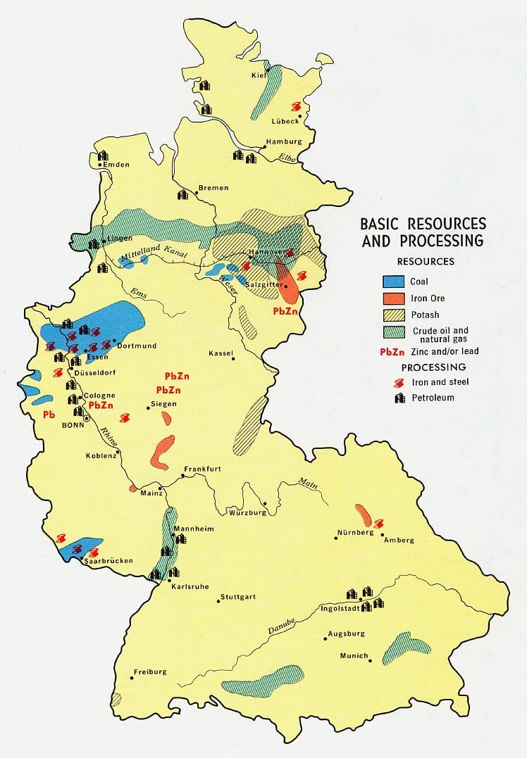 west germany resources map