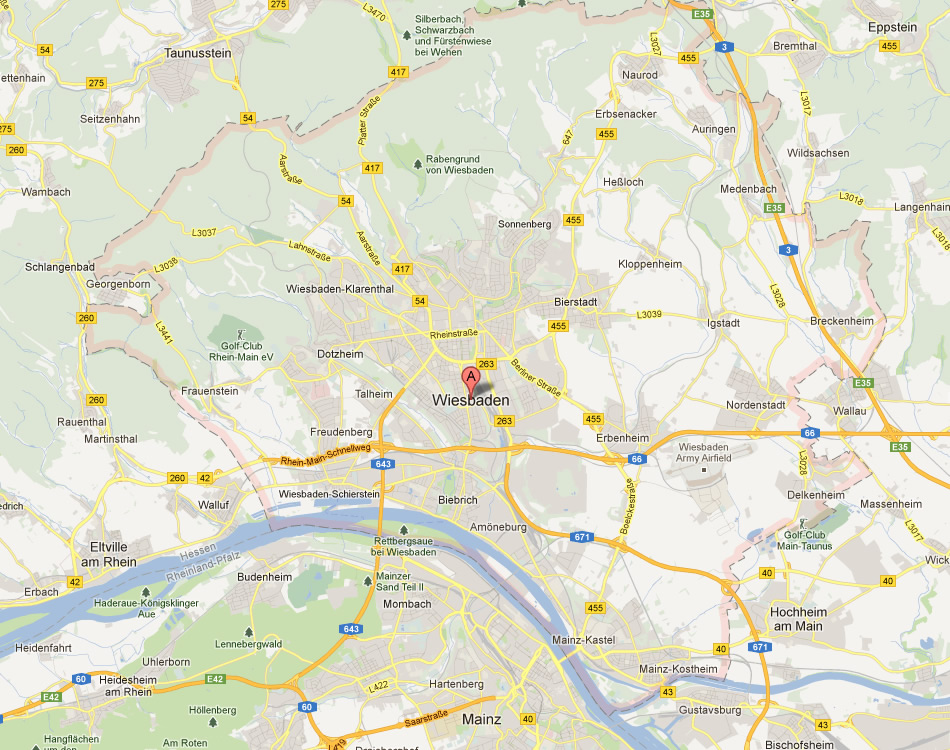 map of Wiesbaden