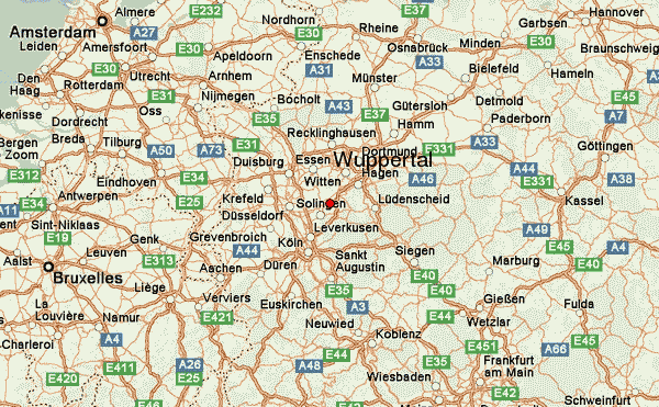 Wuppertal regions map