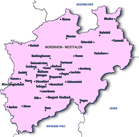 nordrhein westfalen Wuppertal map