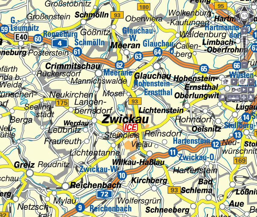 Zwickau map