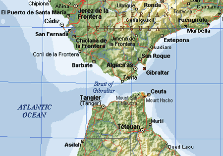 strait gibraltar map