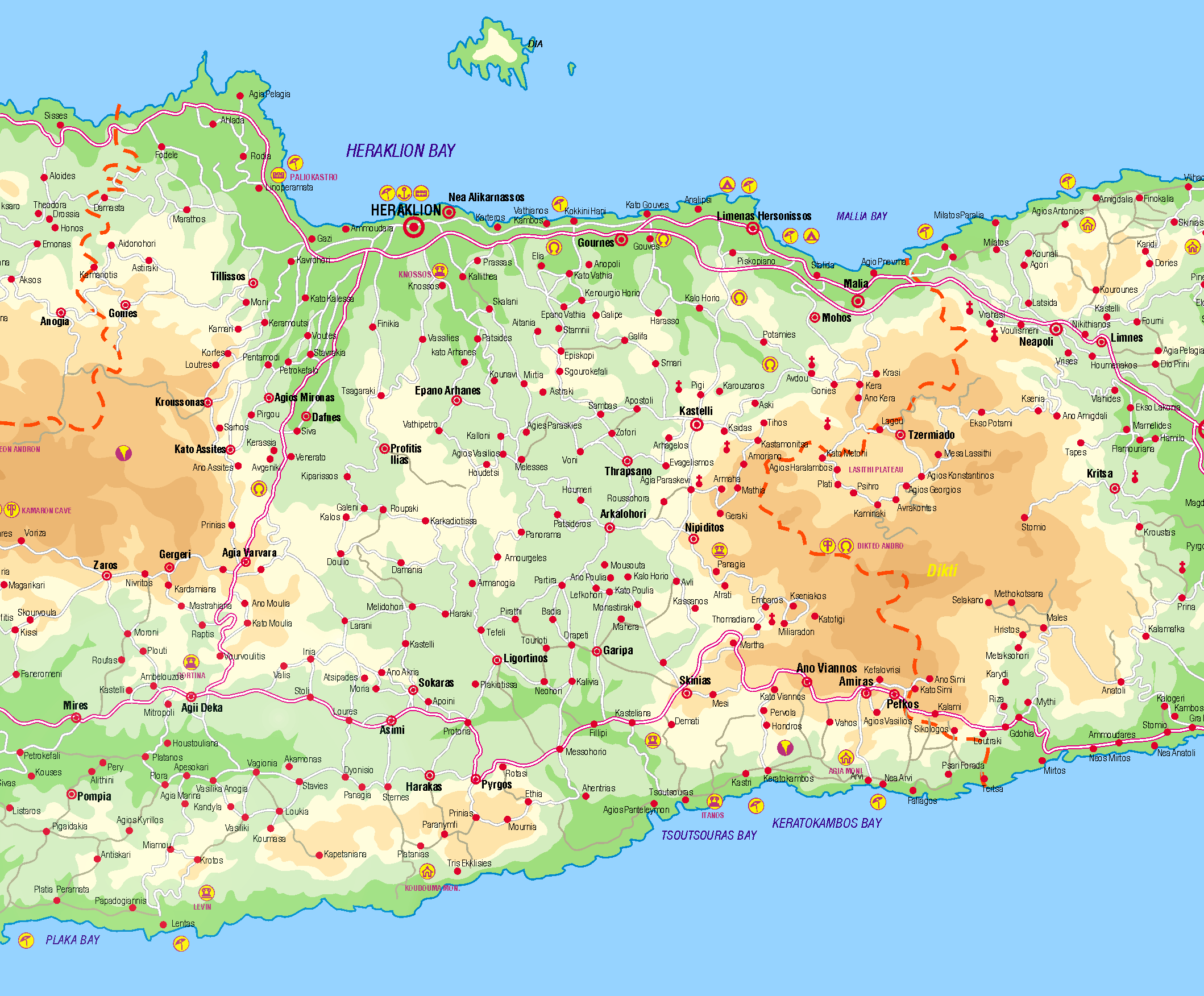 Heraklion regional map