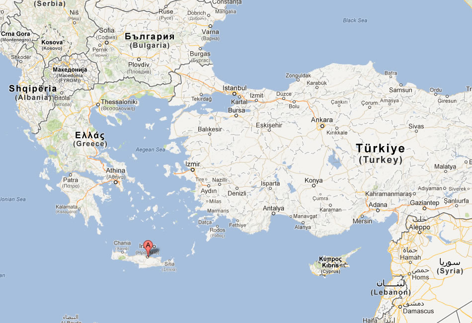 map of Heraklion greece