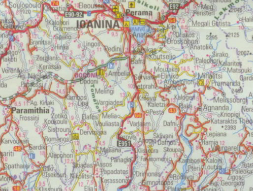 Ioannina road map