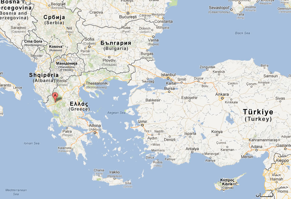 map of Ioannina greece