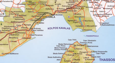 Kavala city map