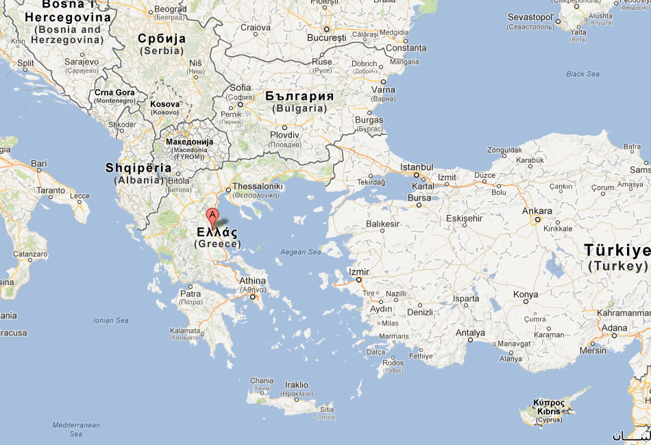 map of Larissa greece