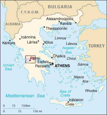 Patras Map - Greece