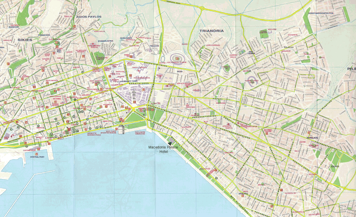 Thessaloniki city map