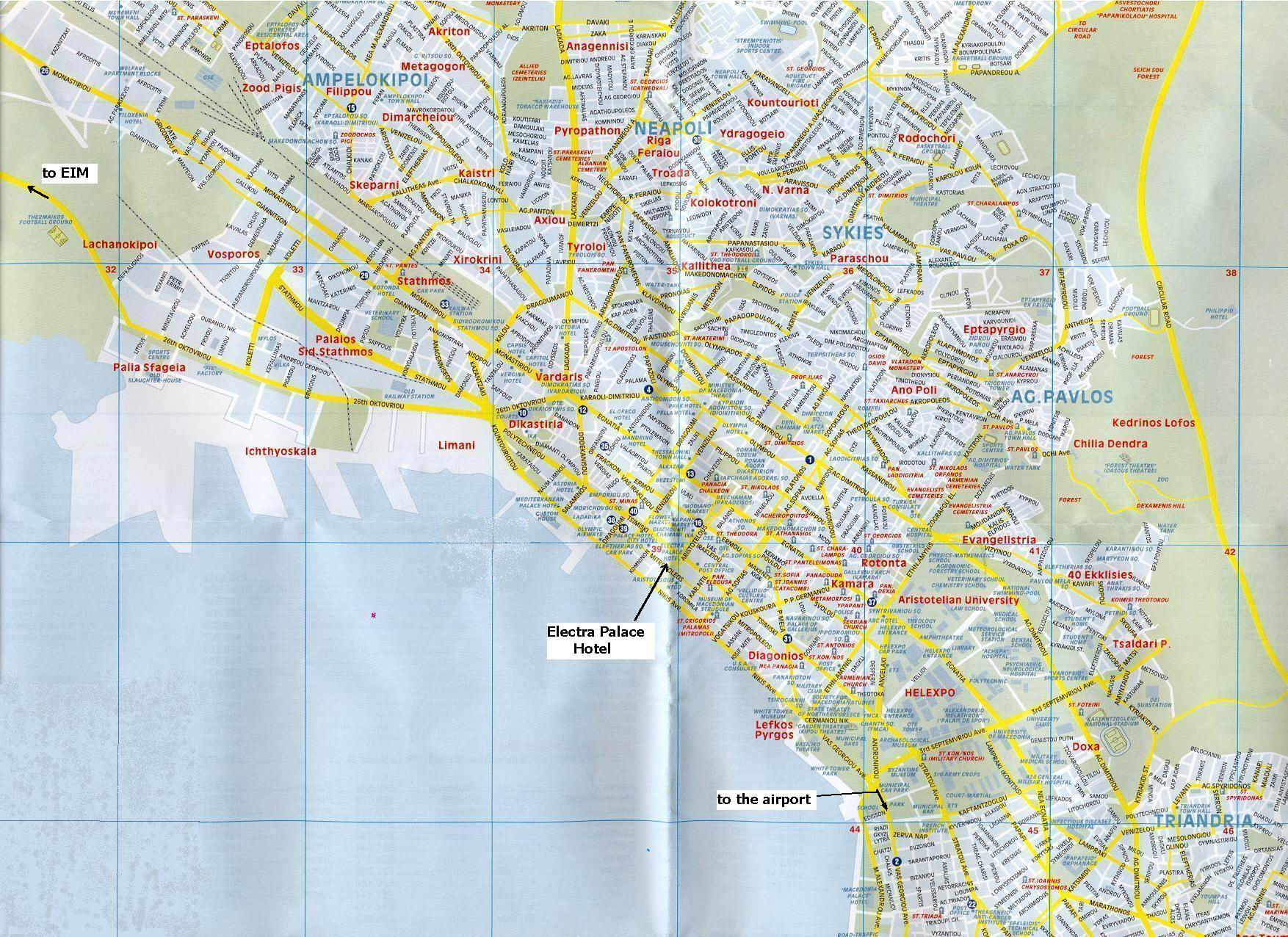 Thessaloniki map
