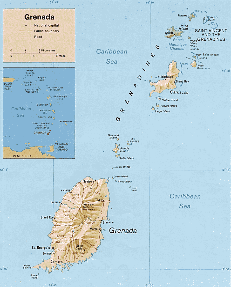 Map Grenada