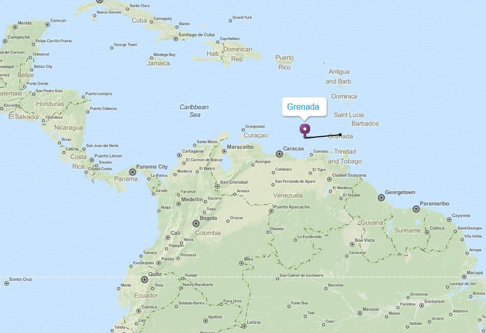 map of grenada bahamas