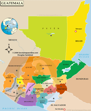 Guatemala Regional Map