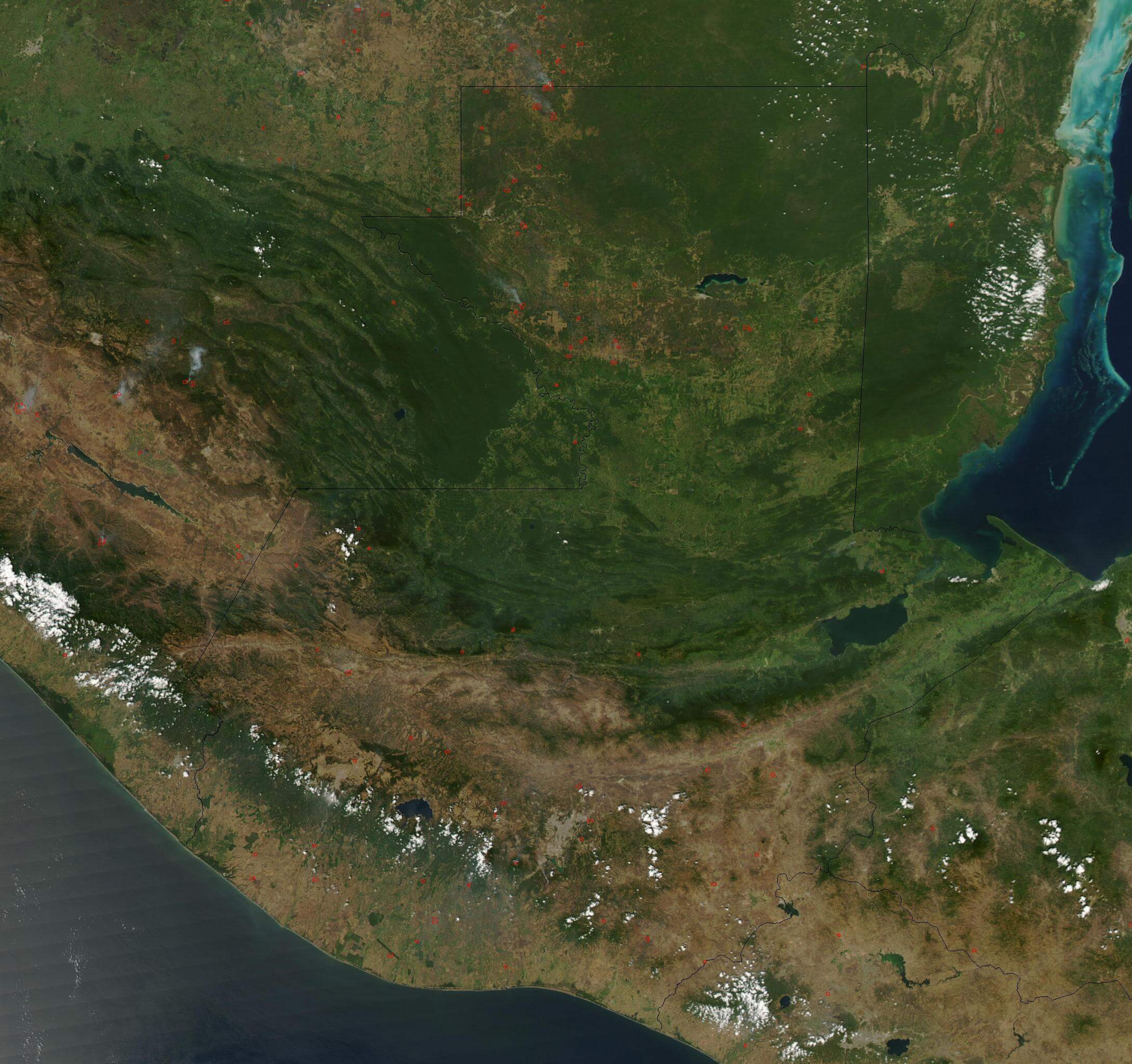Satellite Image Photo of Guatemala