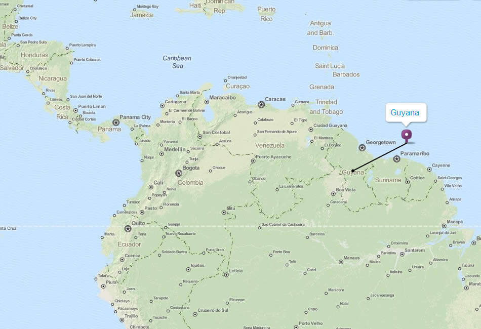 map guyana