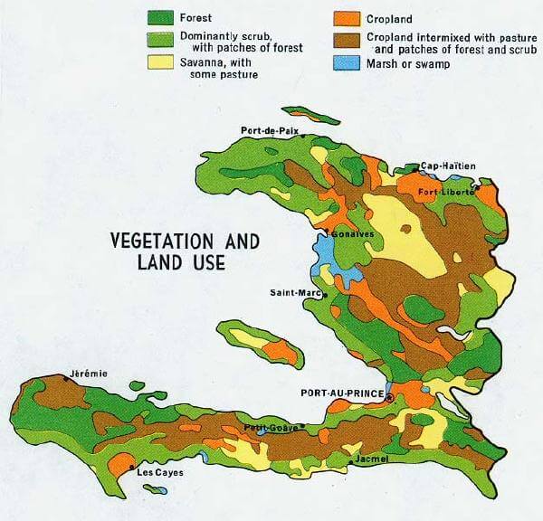 Haiti Vegetation Land Use Map 1970