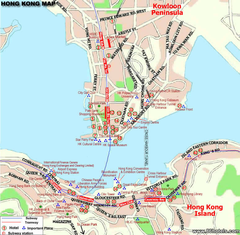 Hong Kong Map Hong Kong