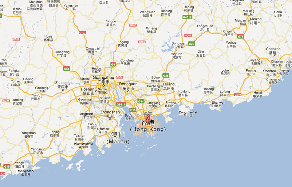 map of New Territories hong kong