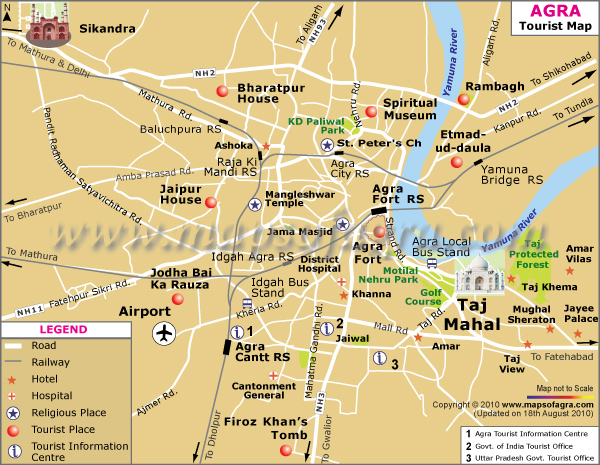 Agra Map India