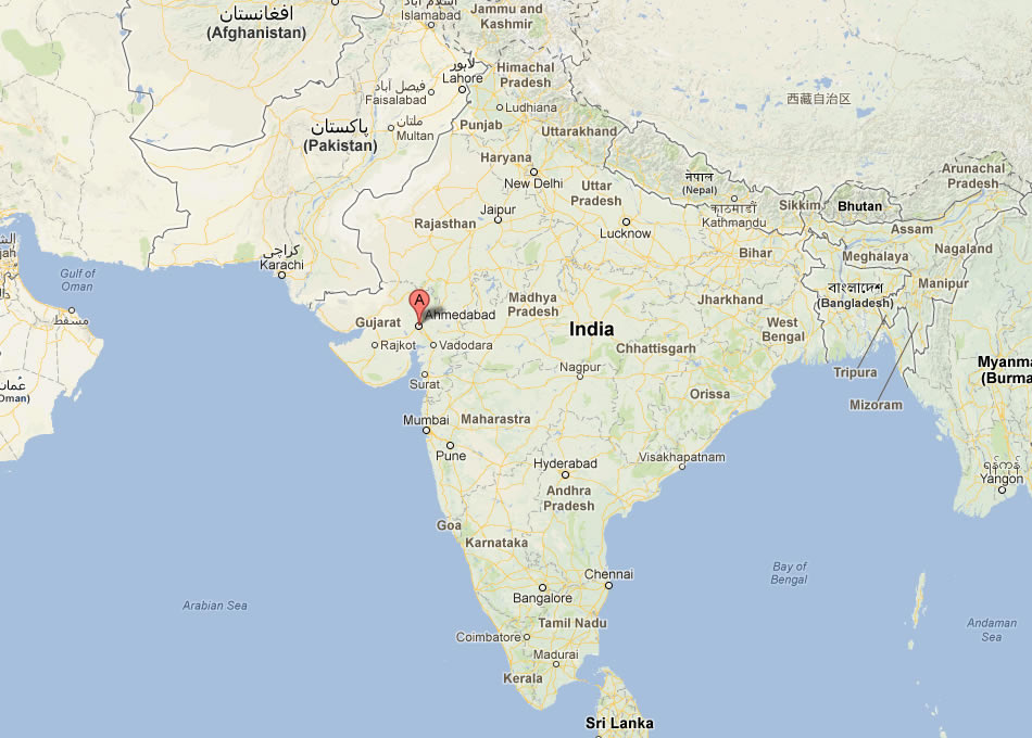 map of Ahmadabad india