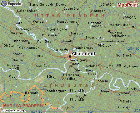 Allahabad area map