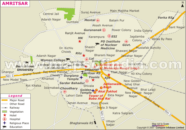 Amritsar road map