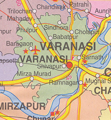 Benares map