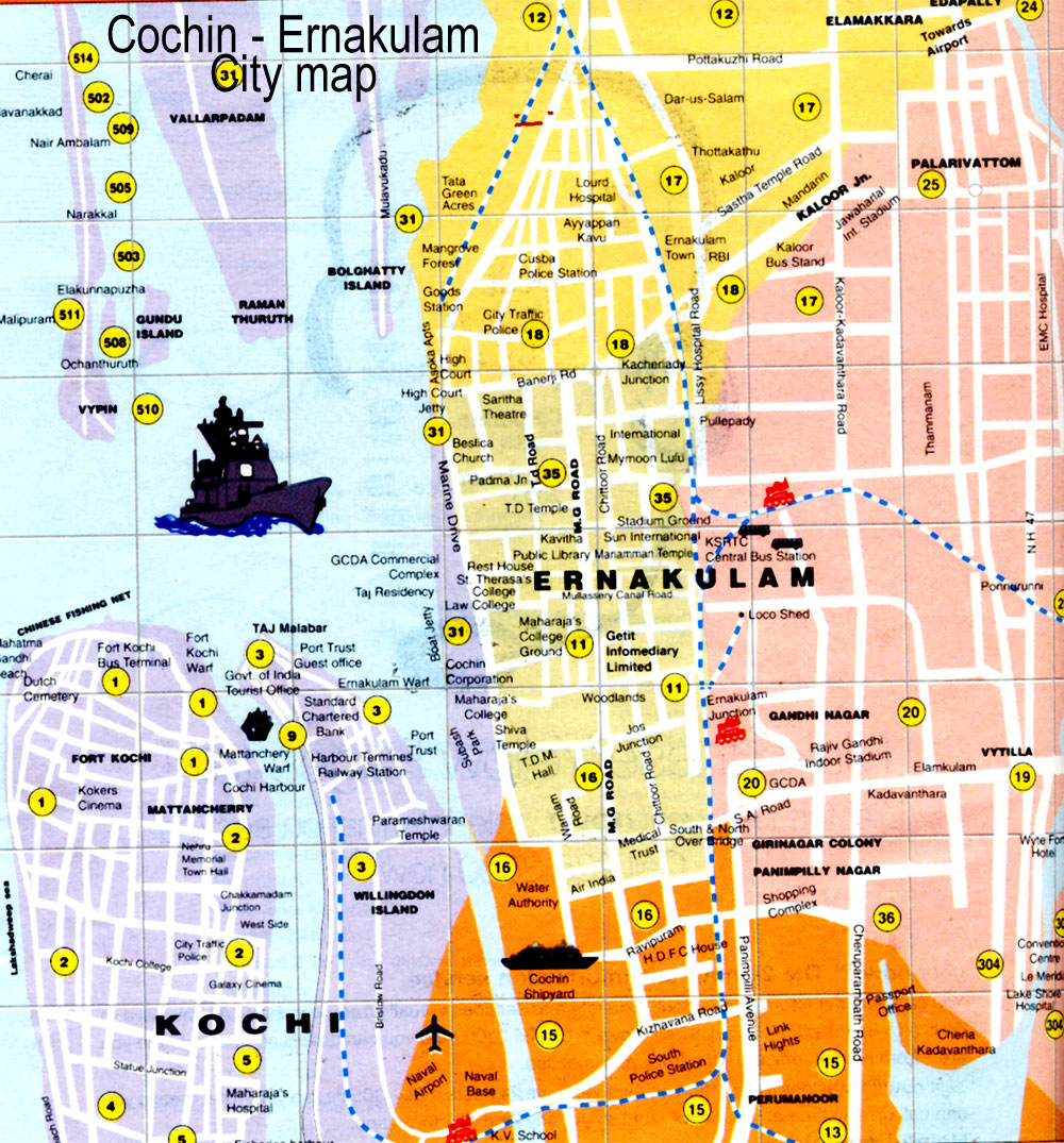 Cochin city map