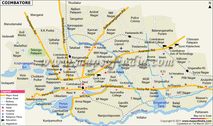 Coimbatore map