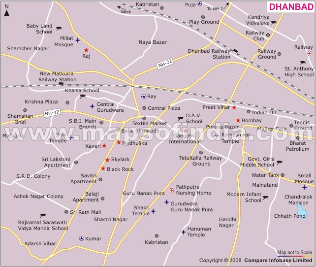 Dhanbad map